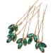 Wedding Hair Pins Green Rhinestone Vintage Bridal Hairpins U Shaped Hair Clips Bride and Bridesmaid Hairstyles Jewelry for Party - Buy Online on GoSupps.com