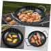 POPETPOP 2pcs Portable Round Baking Pan Round Grill Nonstick Frying Pan Veggies Grilling Household Grill Pan Pizza Metal Grill Pan Grill Cage BBQ Pan Leaky Disk Iron with Holes - Buy Online on GoSupps.com