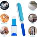Alihoo Double-Sided Brush Hair Remover & Pet Brush - Self-Cleaning Base for Furniture & Carpet - Large & Travel Size - Blue - Buy Online on GoSupps.com