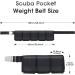 Adjustable Scuba Weight Belt with 5 Pockets & Quick-Release Buckle - Black | Snorkeling & Diving Waist Belt for Waist 32-52 - Buy Online on GoSupps.com