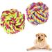 Vivifying Dog Rope Ball 2 Pack Braided Cotton Chew Balls for Dental Care & Play - Buy Online on GoSupps.com