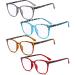 CessBlu Ladies Oversize Reading Glasses - 4 Pairs Large Square Eyeglasses for Women - 4.0x Magnification - Buy Online on GoSupps.com