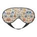 Starfish and Seashell Pattern Print Unisex Sleep Eye Mask Soft Comfort Eye Shade Cover for Travel/Yoga/Shift Work Black