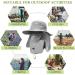 ZEXIAN Men's Wide Brim Fishing Hat Set - UPF 50+ Sun Protection with Removable Face and Neck Flap - Buy Online on GoSupps.com