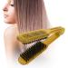Plywood Comb Hair Straightening Styling Straightener Styling Straightener Hairdressing Tool Splint V-Shape Tools Bristle For Home Barber Shop Yellow