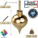Radiesthesia Pendulum ABBE MERMET - Gold Water Drop Oracle Pendulum with Witness | Esoteric Divination Tool - 36 Gr - Buy Online on GoSupps.com