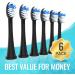 6pk Toothbrush Replacement Heads for Waterpik Sonic Fusion 2.0 - Compatible SF01/SF02/SF03/SF04 Dupont Nylon Bristles - Black | International Shipping - Buy Online on GoSupps.com