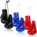3 Pairs Mini Boxing Gloves for Car Mirror Holiday Christmas Ornament Punching Gloves Miniature Boxing Accessories Boxing Party Favors Hanging Boxing Gloves for Home Car Bag Decor Black, Red, Blue