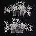Bridal Wedding Hair Combs - 44 Pcs Pearl Crystal Accessories | Silver Rhinestone Spiral Pins for Brides, Bridesmaids - U Shaped Clips for Women - Buy Online on GoSupps.com