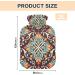 Boho Mandala Hot Water Bottle with Cover | 2L Pain Relief & Therapy | Hand & Foot Warmer - International Shipping - Buy Online on GoSupps.com