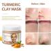 Masque l'argile et la vitamine C au curcuma masque hydratant claircissant pour le visage masque l'argile nettoyant en profondeur am liore les points noirs l'acn et les taches brunes - Buy Online on GoSupps.com