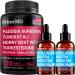 Liquid Collagen Biotin (2pk) and Fadogia Tongkat Ali (1pk) Supplement Bundle - Potent Vitamins for Hair Skin Nails Heart Energy & Testosterone Support - Non-GMO Vegan