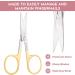 Thick Curved Gold Nail Scissors - Stainless Steel Manicure Tool for Men & Women - Ideal for Nails, Cuticles, Hair & Beard Grooming - Buy Online on GoSupps.com