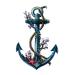 SanerLian Anchor Ship Temporary Tattoo Sticker Set of 12 - Waterproof Fake Tatoo for Men, Women, Adult, Boys, Teens - Body Art 10.5X6cm (SF141) - Buy Online on GoSupps.com