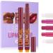 Click Lip Gloss Pen Click Lip Gloss Pen Set Moisturizing Solid Lip Gloss Lipstick Set of 6 | Plump Lipstick Lip Gloss Waterproof Lip Oil - Buy Online on GoSupps.com