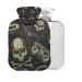 Skull BAP Free Hot Water Bottle with Cover 2L Large Hot Water Bag for Pain Relief Headaches Neck and Shoulders