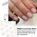 Nude White Short False Nails - 24Pcs Square Press on Nails with Glue | Full Cover Stick on Nails for Women & Girls - Buy Online on GoSupps.com