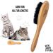 Professional Grade Cat Brush with Boar Bristle and Wooden Handle - Reduce Shedding and Promote Healthy Shine - 1 Pack - Buy Online on GoSupps.com