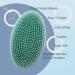 Silicone Body Scrubber Brush with Bamboo Handle - Easy to Clean, Long Lasting & Hygienic - Buy Online on GoSupps.com