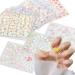 Fychuo Nail Stickers for Nail Art Self Adhesive Nail Charms 30Pcs Colorful Flower Stickers Gel Nail Decals DIY Nail Tips Girls Stick On Nails for Women Butterfly Decoration Nail Supplies Flowers