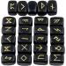 Mookaitedecor Black Obsidian Viking Norse Runes Set - 25 Elder Futhark Alphabet Stones for Divination and Healing - Witchcraft and Pagan Supplies - Buy Online on GoSupps.com