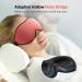 Black Sleep Mask + Coral Red Eye Mask for Side Sleepers | 3D Contoured Cup Design, Light Blocking, Soft & Breathable with Adjustable Strap | Women Men - Buy Online on GoSupps.com