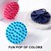 Beautail Scalp Massage Brush - Silicone Shampoo Brush for Hair Growth & Peeling Suitable for Men Women & Pets - Dark Blue - Buy Online on GoSupps.com