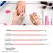 HUSHUI Cuticle Pusher Tool Kit 2 Set Dual Sided Nail Cuticle Cleaner Tool Stainless Steel Remove Nail Dirt Spoon for Manicure Pedicure - Buy Online on GoSupps.com
