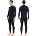 Men's Lemorecn Neoprene Wetsuit 3/2mm & 5/4mm Full Body Diving Suit | Black+Blue XXL - Buy Online on GoSupps.com