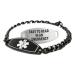 Medical Alert Bracelet for Men with Free Engraving Stainless Steel Personalized Medic ID Custom Sized Black Free ID Card | Made in USA WHITE & BLACK: Wrist - 8in / 20.3cm