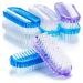 com-four 8X hand washing brush in bright colors - nail brush for hand and nail cleaning (08 pieces - colorful)
