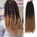 Youngther 7 Packs 154Strands Passion Twist Hair for Butterfly Locs Crochet Hair 18 inch Water Wave Passion Twist Crochet Hair Synthetic Long Bohemian Ombre Braiding Hair Gifts for Women (187Pcs -T1B/27) 18 Inch (Pack of...