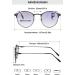 Lanomi Oval Retro Sunglasses with Blue Light Filter - Progressive Bifocal Reading Glasses for Men & Women UV Protection 2.0 Diopter Stylish Metal Frame - Buy Online on GoSupps.com