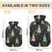 Christmas Trees Hot Water Bottle | 2 Litre Comfort for Pain Relief & Heat Therapy - Black Background - Buy Online on GoSupps.com
