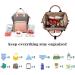 Approach Multi-Functional Mom Backpack - Waterproof Diaper Bag with Large Capacity Diaper Pad Stroller Belts & USB Connection - Gray Pink - Buy Online on GoSupps.com