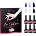 Beauty7 UV Nail Polish Set 6 Colours 7 ml Manicure Gift for Beginners Nail Art Salon DIY Gel Polish Shellac Nail Polish UV Gel Set for Nail Design Misty Ice - Buy Online on GoSupps.com