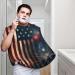 Colorful Fireworks US Flag Shaving Bib | Waterproof Beard Apron - Perfect Gifts for Dad on Election Day | One Size Fits All - Buy Online on GoSupps.com