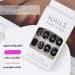 Leopard Print Short Black Press on Nails - Square Nail Tips Set - Frosted Texture False Nails Kit for Women - 24pcs - Buy Online on GoSupps.com