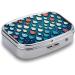 Decorative 2 Compartment Pill Box - Water Drops Dots Print Portable Medicine Organizer for Pocket & Purse | International Shipping - Buy Online on GoSupps.com