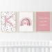 Pompom Prints Set of 3 Girls Bedroom Prints Rainbow Nursery Prints Scandi Boho Style Nursery Decor Playroom Prints Picture Frames not Included (A4 K) A4 K