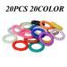 LuzGod 20 Color Spiral Coil Bracelet Hair Ties Bulk - Waterproof Telephone Cord Scrunchies for All Hair Types - Ideal for Women, Girls, and Teens - Buy Online on GoSupps.com