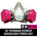 3M Household Multi-Purpose Respirator Includes: 1 Facepiece and 1-Pair Organic Vapor Respirator Cartridges with P100 Particulate Filter - Buy Online on GoSupps.com