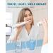 AGPTEK Toothbrush Flosser Combo - Portable Travel Tube USB C Charging 5 Modes & 500ml Reservoir - White & Silver - Buy Online on GoSupps.com