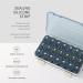 21 Compartments Weekly Pill Organizer | 3 Times a Day Pill Box | Travel-Friendly Vitamin & Supplement Case (Light Black - Buy Online on GoSupps.com