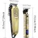 Professional Hair Clippers for Men - Cordless Electric Beard Trimmer Set with T Liners & LED Display - Gold Hair Cutting & Grooming Essentials - Buy Online on GoSupps.com