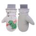 QKURT Kinder Ski gloves dinosaurs children warm gloves girls boys cold weather faustlings for 2 5 years children toboggan snowboard skating cycling and outdoor activities gray