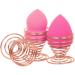 TRIXES 2 pieces rose gold stand for your make-up sponges made of stainless steel wire spiral spring - for beauty blender