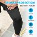 KEKING Full Leg Compression Sleeves - Unisex Thigh High 20-30mmHg Graduated Support for Running Basketball & Varicose Veins - L Size All Black - Buy Online on GoSupps.com