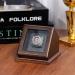 Championship Ring Display Case - Real Wood Box with Slanted Glass Lid - 1 Hole Walnut Stand for Sports Fans - Buy Online on GoSupps.com