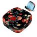 Portable women's binding-up bags menstrual cup bags feminine menstrual insert pocket for teenage girls tampons for the first period black flower multicolored 04